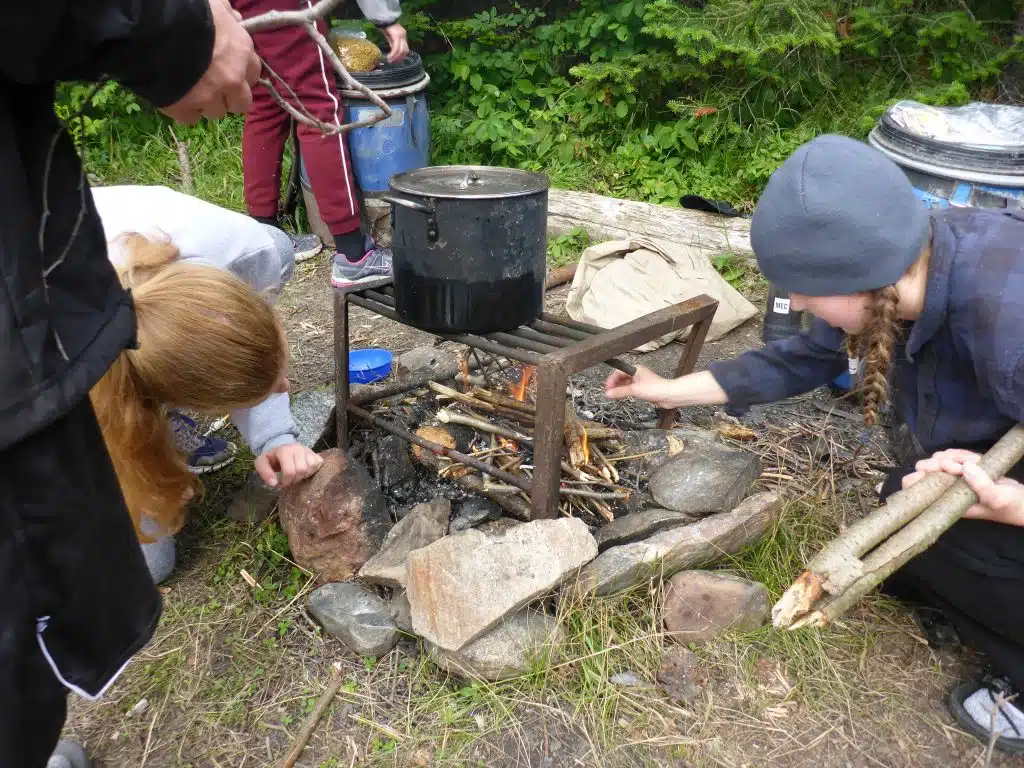 Preparing a fire on the Missinaibi River